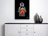 an image of a picture of a robot on a black background