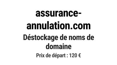 Nom de domaine assurance-annulation.