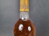 a bottle of liquor that is sitting on a table