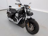 a motorcycle that is parked in a room