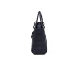 a black handbag on a white background with a white background