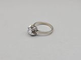 an engagement ring with a single stone in the center