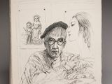 an image of a drawing of a man and a woman looking at each other