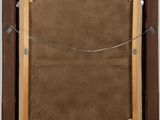 a painting of a wooden frame hanging on a wall