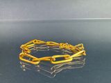 bracelet à chaîne plaqué or avec fermoir