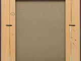 a painting of a wooden frame with a brown background
