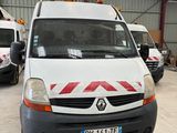 a white van that is parked in a garage