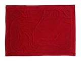a red towel on a white background
