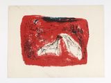 une image représentant un dessin rouge et blanc dans lequel figure un couteau