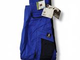 men ' s blue cargo pants with a tag on the side