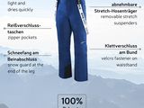 a diagram of the different types of snowboard pants