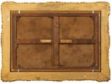 an image of a picture of a wooden frame with a picture on it