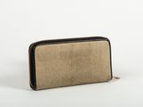 an image of a brown and black wallet on a white background