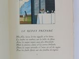 an open book with a picture of a person in a room