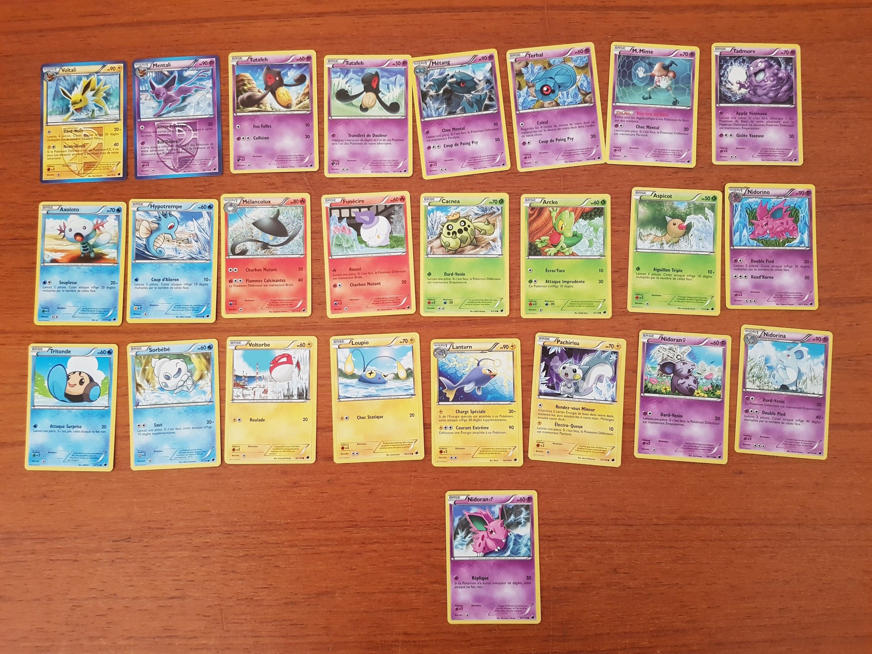 POKEMON - 25 cartes triées glaciation plasma état excellent …