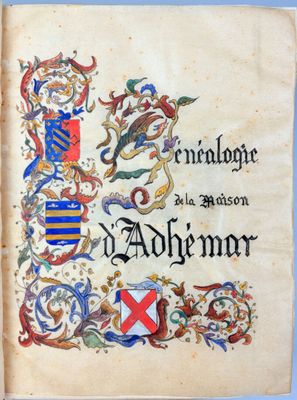an old book with a decorative design on it
