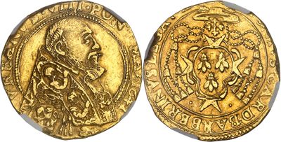 une pièce d'or portant l'image d'un homme
