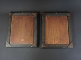 pair of antique wood and metal picture frames