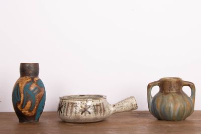 Lot de céramiques : Louis Dage - vase en grès, Gilbert Métén…