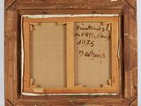 an old picture of a picture frame with writing on it