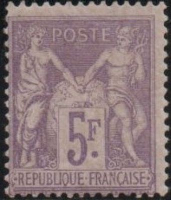 a stamp with a picture of two women on it