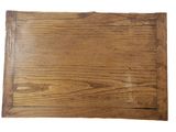 an old wooden cutting board on a white background with a white background