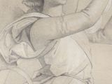 drawing of a woman holding a bird in her hand
