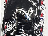dessin représentant un homme au chapeau, en noir et blanc