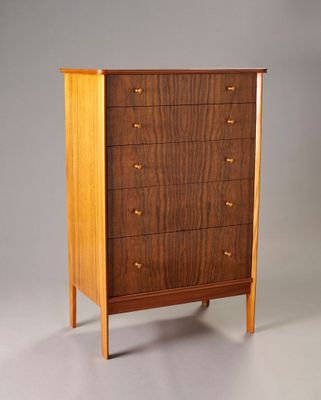 VANSON Meuble à hauteur d'appui en placage de teck ouvrant à… - Photo 1