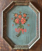 Petite armoire de mariage en bois mouluré et peint polychrom… (photo 2)