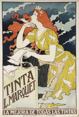 a poster advertising a concert in the style of a woman with red hair