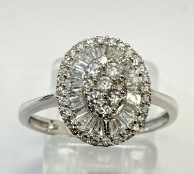 Bague EN OR Blanc OrnÉE DE Diamants