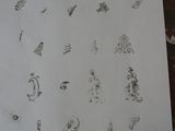 a sheet of paper that has a drawing of a bird on it