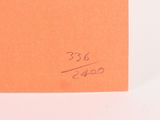 an orange piece of paper with a handwritten message on it