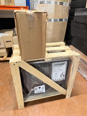 a stack of boxes sitting on top of a pallet in a warehouse