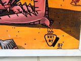 a picture of a painting on the wall of a building