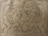 a drawing of a group of people on a piece of paper