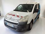 a white van with a red and blue stripe on it