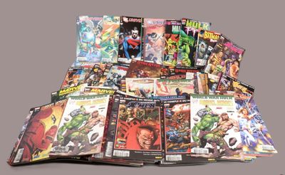 a lot of comic books on the table together
