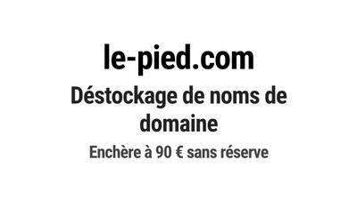 Nom de domaine le-pied.com. Catégorie: Santé et médical.