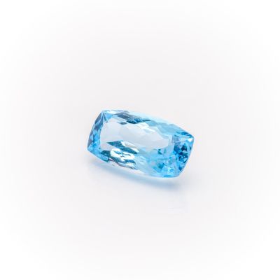 a blue topazte gems on a white background