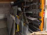 a garage with a lot of metal items in it