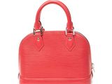louis vuitton red epi leather mini alma bag