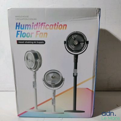 a box with a fan on it sitting on a table