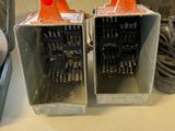 two boxes that are sitting next to each other on a table