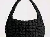 the black bag is made from a large piece of fabric