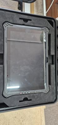 a black box with a mirror on it sitting on the floor