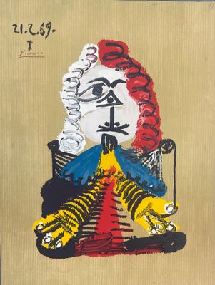 Pablo PICASSO (1881-1973) (d'après) Enfant et agneau : Pe