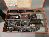 a box with a train set in it on a table