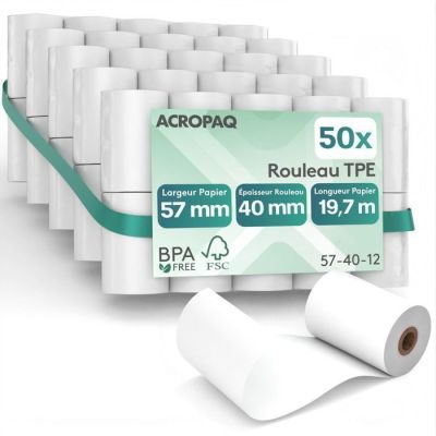 794 / Rouleaux de papier thermique - ACROPAQ - Lot de …